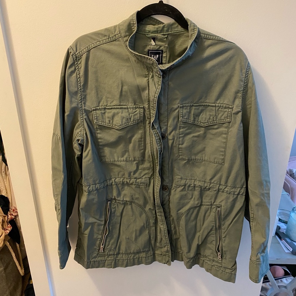 GAP green utility jacket